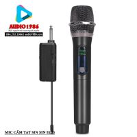 Micro không dây Mic cầm tay Sin Sin E105 2.4G kèm 1 mic kết nối amply mixer loa kéo loa trợ giảng hát karaoke