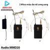 Micro không dây đeo tai Audio MMD20 UHF kèm 2 mic màu da hạt gạo - anh 1