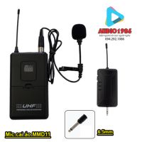 Micro cài ve áo Audio MMD11 UHF không dây cho loa kéo amply loa trợ giảng mixer