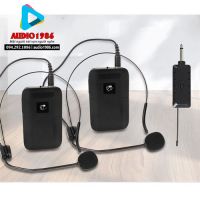 Micro không dây E8-J2 có 2 mic đeo tai nói song song cắm loa amply có sẵn